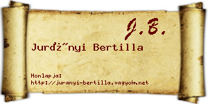 Jurányi Bertilla névjegykártya